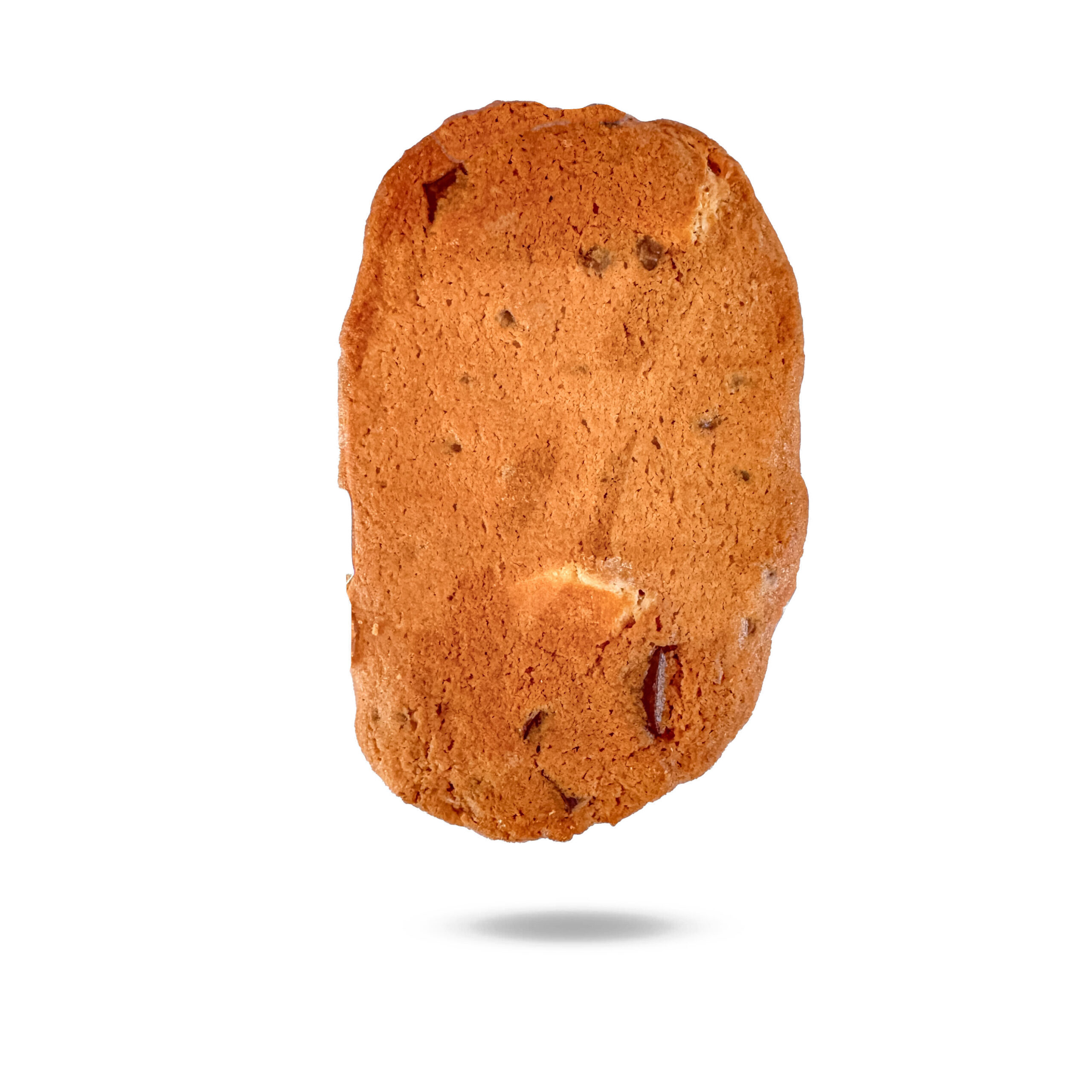 Chockchipcookiescaled1jpeg Coffee the Bible Close up of a golden brown crumbly cookie with visible raisins on a white background